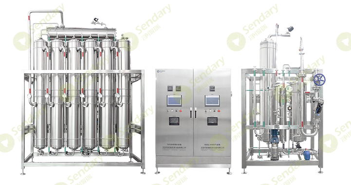 500L/h purified water equipment + 200L/h injection water equipment